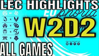 LEC Highlights Week 2 Day 2 ALL GAMES | LEC Spring W2D2