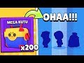 DÜNYA REKORU! 200 MEGA KUTU AÇTIM (40 KARAKTER ÇIKTI) !!! - Brawl Stars