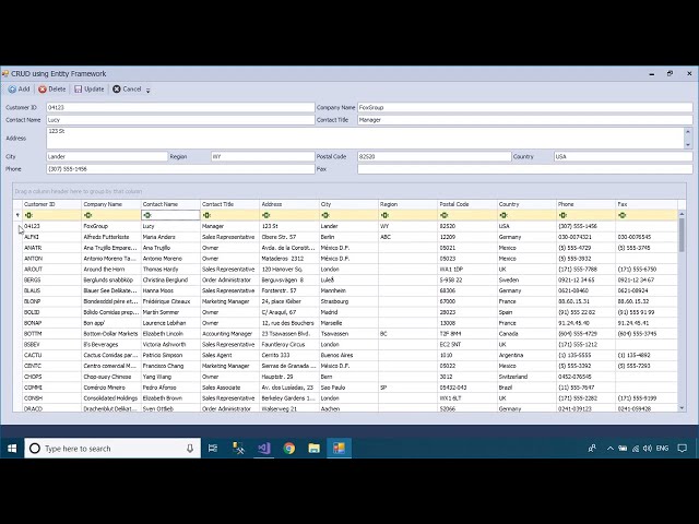 C# Tutorial - Insert Update Delete Filter data in DataGridView | FoxLearn class=
