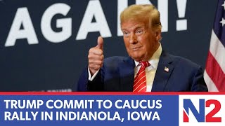 President Trump Commit to Caucus Rally in Indianola, Iowa | NEWSMAX2 LIVE