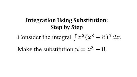 Indefinite Integration Using Substitution:  Step by Step