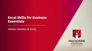 Taking Charge of Excel - Excel Skills for Business: Essentials by Macquarie University #3