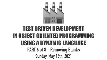 TDD in OOP - Part 6 of 8 - Removing Blanks