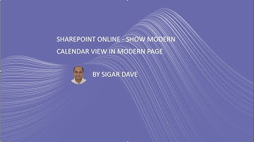 SharePoint Online - Display Modern Calendar View on the Modern Page