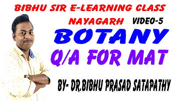 (VIDEO-5)BIBHU SIR e LEARNING CLASS NAYAGARH,Q/A FOR MAT