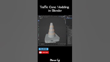 How To Model Traffic Cone in Blender 3D . #3d  #blender #modeling #tutorial