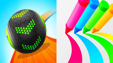 Going Balls Vs Pencil Rush 3D | All Levels Gameplay (iOS, Android) | MRA Games