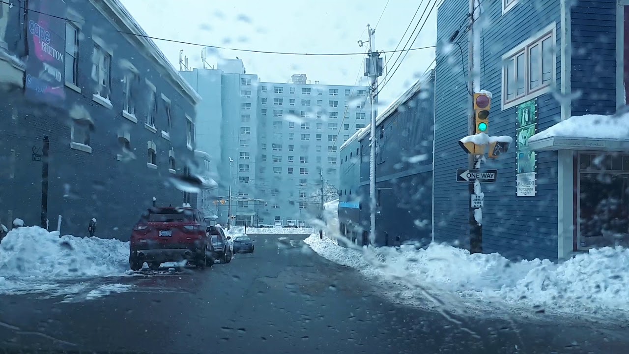 Snow Storm:- Very first one in 2021, Sydney Nova Scotia Canada - YouTube