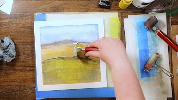 Easy monotype printing without a press - time lapse