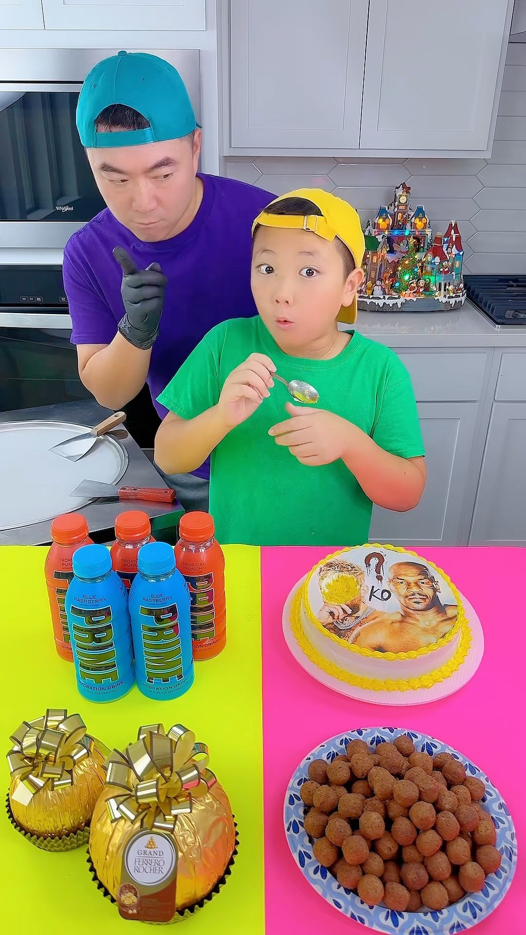 Cake vs Jalapeño ice cream challenge!? #funny by Ethan Funny Family