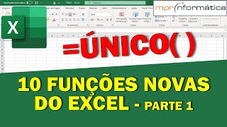 10 Funções Novas do Excel: =ÚNICO()