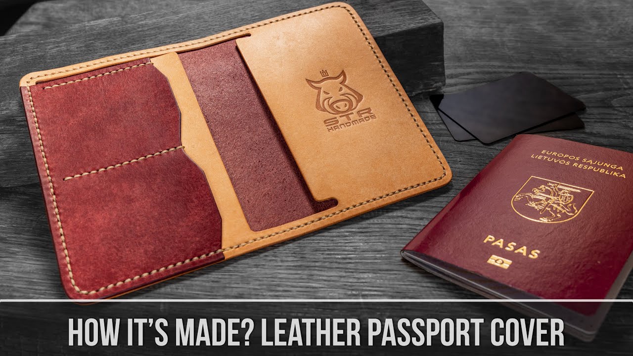 Making leather Passport cover🪪 [PDF Pattern] 