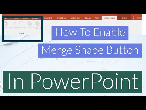 Videó: Hogyan engedélyezhetem az alakzatok egyesítését a PowerPointban?