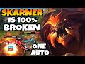 Skarner is the most broken champ right now even in mid lane