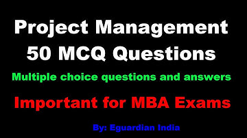 Project Management MCQ Questions | Project Management Multiple Choice Questions and Answers