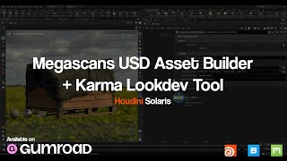 Megascans USD Asset Builder for Solaris Houdini (MaterialX)   Karma Lookdev | Free HDAs
