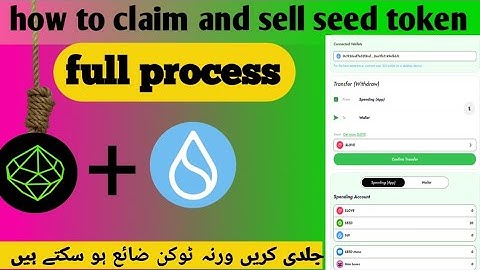 How to claim seed token || seed token kysy sell Kary or claim kysy kary