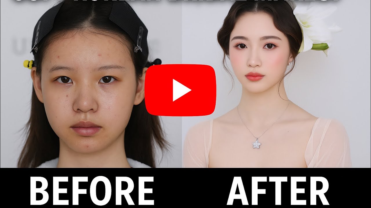 Мягкий корейский свадебный макияж — чистый и элегантный образ 💐