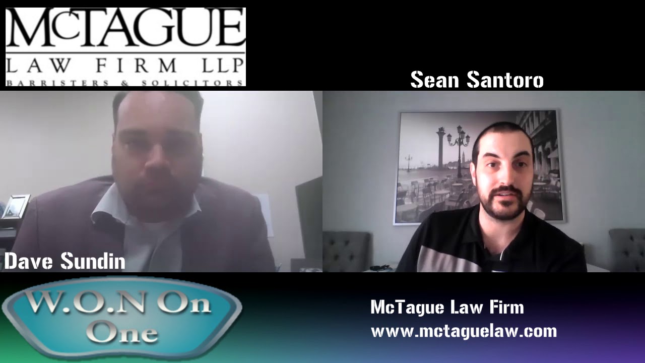 W.O.N On One With Sean Santoro And Guest Dave Sundin Of McTague Law Firm YouTube