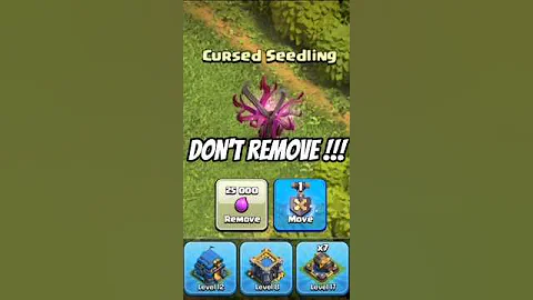 WHAT IS OBTAINED WHEN REMOVING THE CURSED SEEDLING | clash of clans 2025 new Halloween obstacle