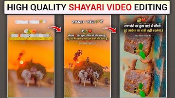 High Quality Shayari Video Editing | Instagram New Shayari Video Editing