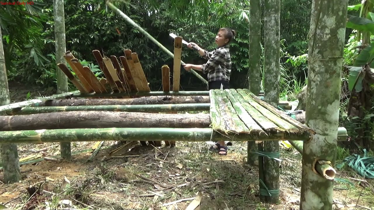 Full Video: Solo Bushcraft In 120 Days, Complete The Cabin Construction - Living Off Grid