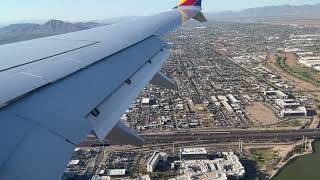 Southwest Airlines Flight #381 Landing Into Phoenix, AZ Coming From Dallas, TX RWY 25L
