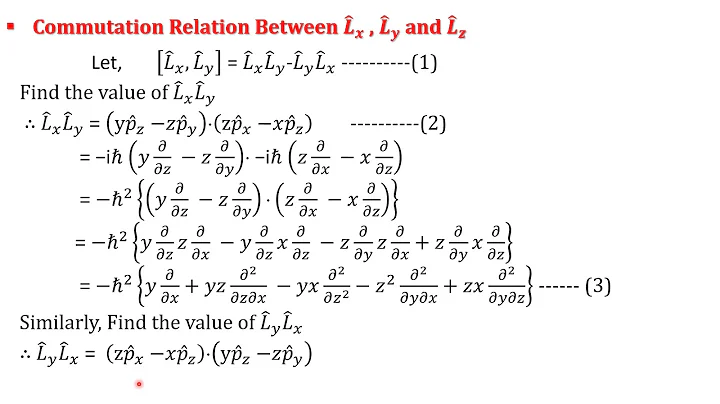 Commutation Relations between Components of Angular Momentum Operators