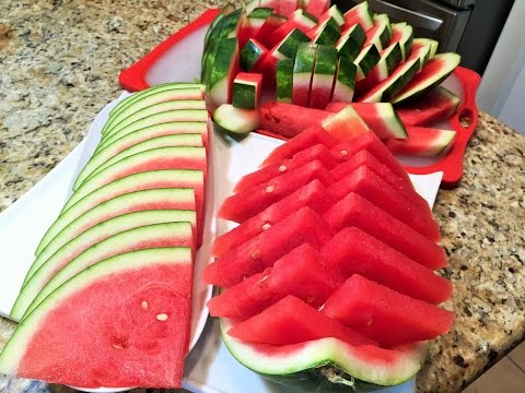 КАК НАРЕЗАТЬ  АРБУЗ красиво и быстро. 3 способа. HOW to slice watermelon.