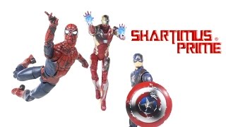 Marvel Legends Civil War Spider-Man, Captain America, & Iron Man 3 Pack Set Toy Movie Action Figure
