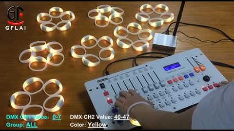 New 2017 GFLAI DMX512 Remote Controllable  LED Bracelet Wristband For Party Concert Music Festival