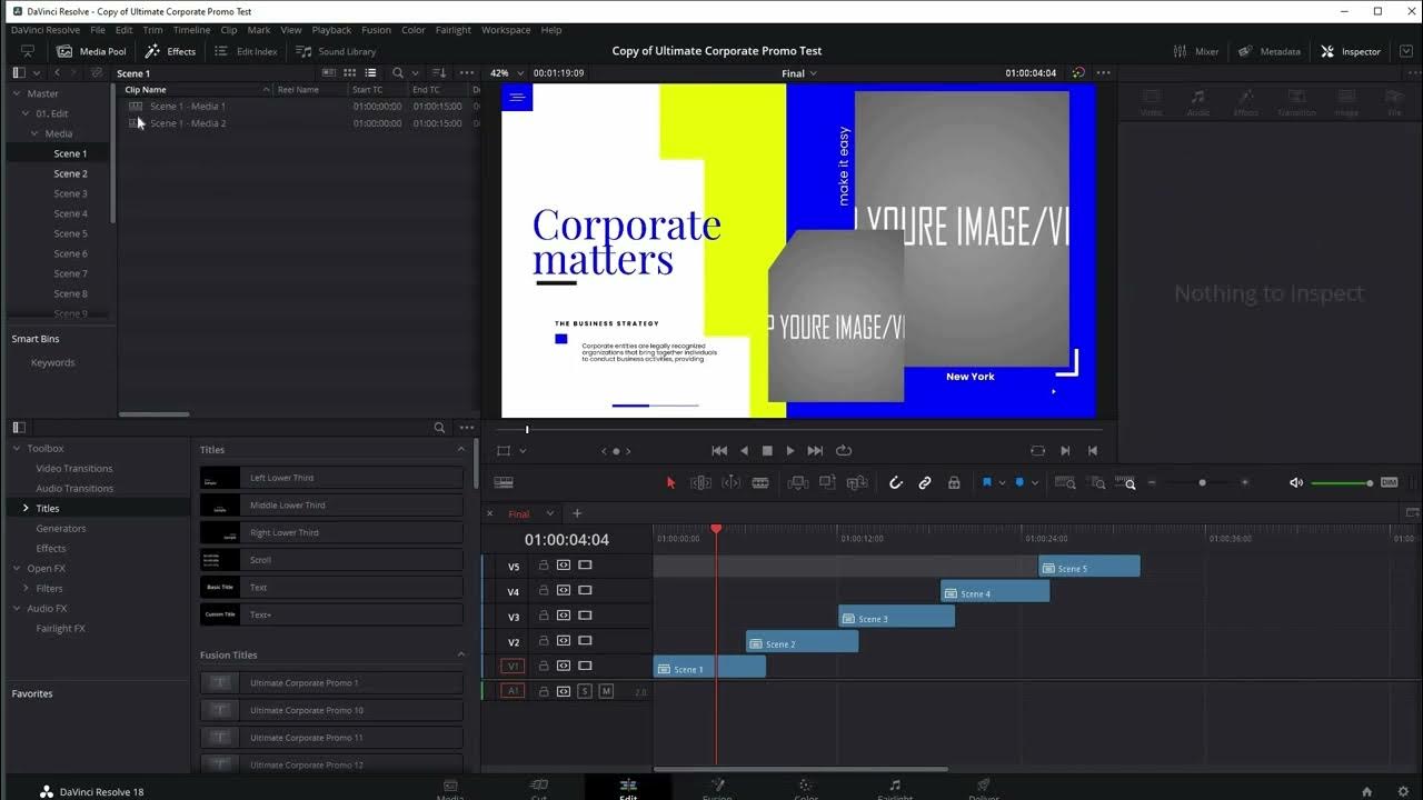 TUTORIAL Ultimate Corporate Promo DaVinci Resolve template YouTube