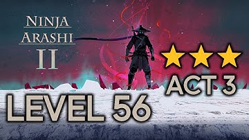 Ninja Arashi 2 Act 3 Level 56 Full Gameplay (3 Stars)
