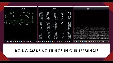 MAKE YOUR  KALI LINUX TERMINAL LIKE MATRIX. RUN TRAIN AND SET FIRE IN IT!