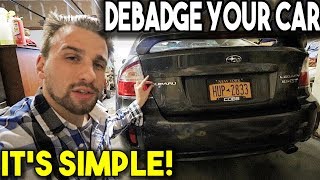 THIS Is How To DE-BADGE Your Car! (The EASY Way)