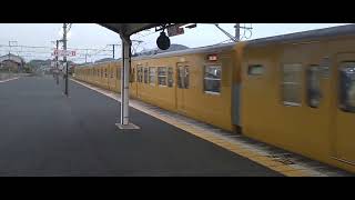 山陽本線　普通列車115系A-12編成　鴨方駅に到着
