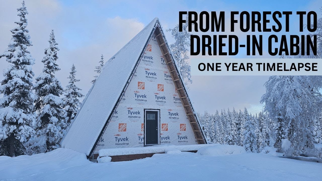 Building Our Off Grid Cabin in Alaska | One Year TIMELAPSE - YouTube