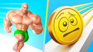 🤍 🌈 Muscle Rush Vs Coin Rush in Max Level Gameplay Walkthrough iOS,Android Update Trailers KWCN8W23