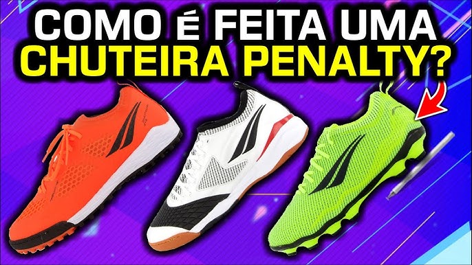 Chuteira Penalty Max 1000 Ecoknit Futsal Laranja - FutFanatics