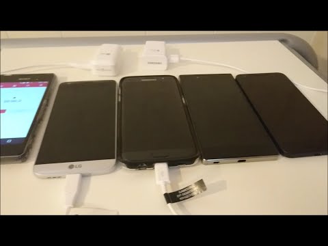 LG G5 vs Galaxy S7 edge vs Nexus 5X vs Xpera Z5 Premium Charging Battery Speed Test Quick Charge