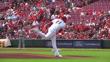 Hunter Greene 99 MPH Slow Motion Pitching Mechanics (3rd Base Side View)