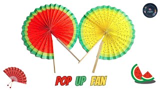 Paper Pop Up Fan || Cute Watermelon Pop Up Fan || Paper Fan  Decorations