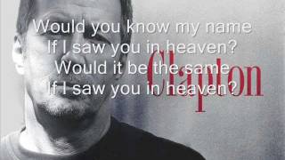 Eric Clapton-Tears in Heaven Lyrics