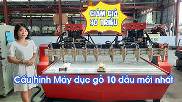 Máy đục gỗ 10 đầu | Báo giá máy đục vi tính nhiều đầu Đông Phương