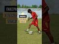 Fake pass football skill tutorial ⚽🥵❤️#football #skills #soccer #shorts