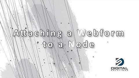 Attaching Webform To a Webform Node