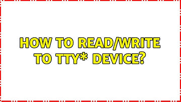 Unix & Linux: How to read/write to tty\* device?