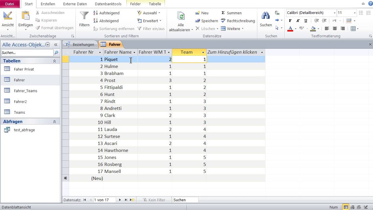 Datenbanken mit Microsoft Access Lernen 13 – 1:1, 1:N, M:N Beziehungen - YouTube