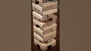Epic Jenga Tower Collapse