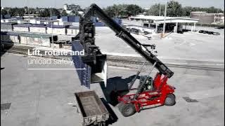 Kalmar Reachstacker with a tilting spreader for container handling